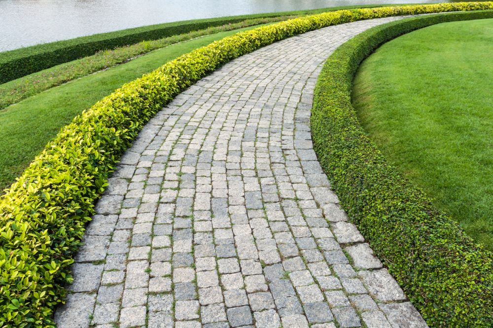 Cobblestone Sidewalk Installation